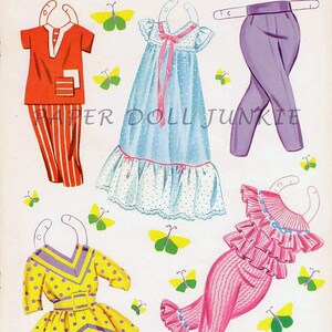 Paper Dolls Printable, Vintage Paper Dolls, Retro Paper Dolls, Little ...