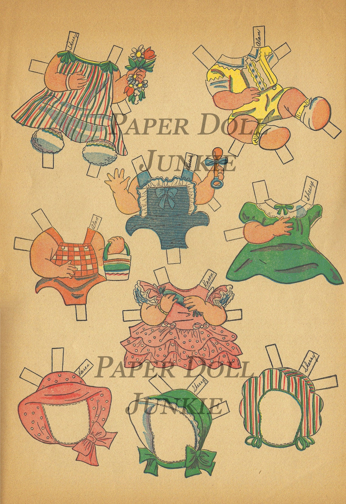 Vintage Paper Dolls Printable Instant Download PDF Printable - Etsy