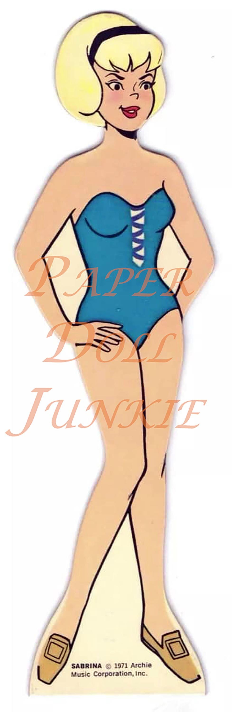Vintage Paper Doll Printable 1971 Sabrina the Teenage Witch Archie