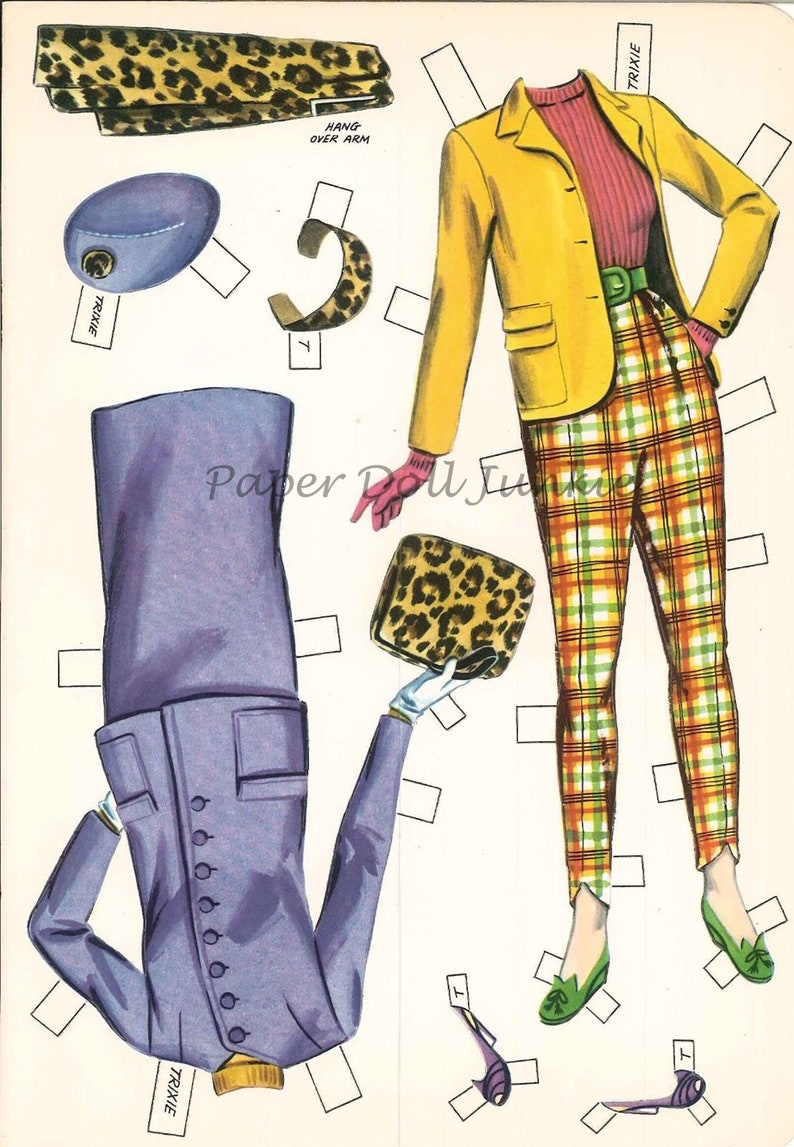 Vintage Paper Dolls Dressup Paper Dolls Instant Download Etsy