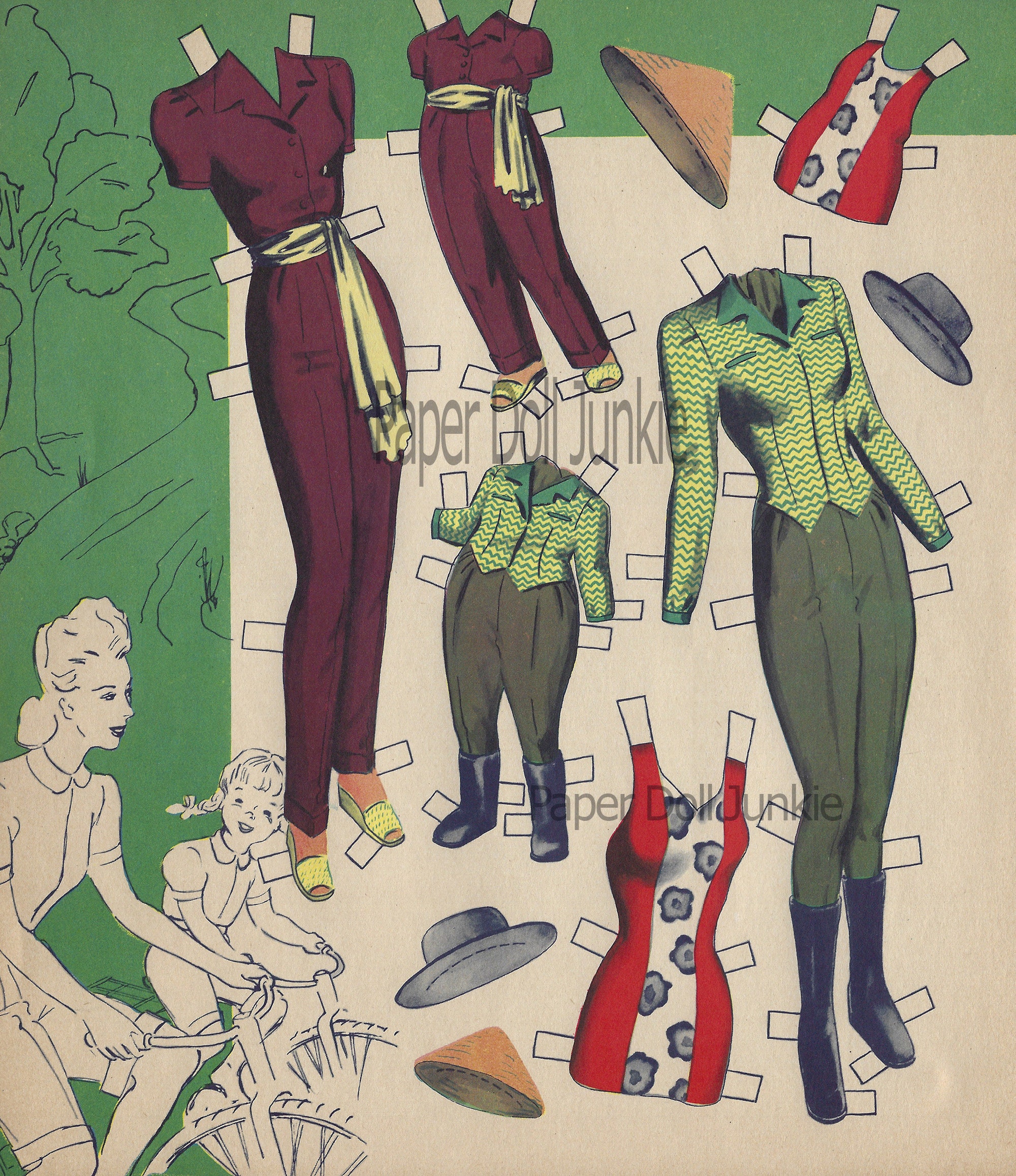 Vintage Paper Dolls, Printable Paper Dolls, Instant Download Paper ...