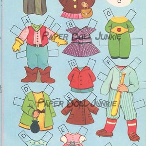 A Dozen Cousins Downloadable Paper Dolls 1960 Vintage Paper Dolls ...