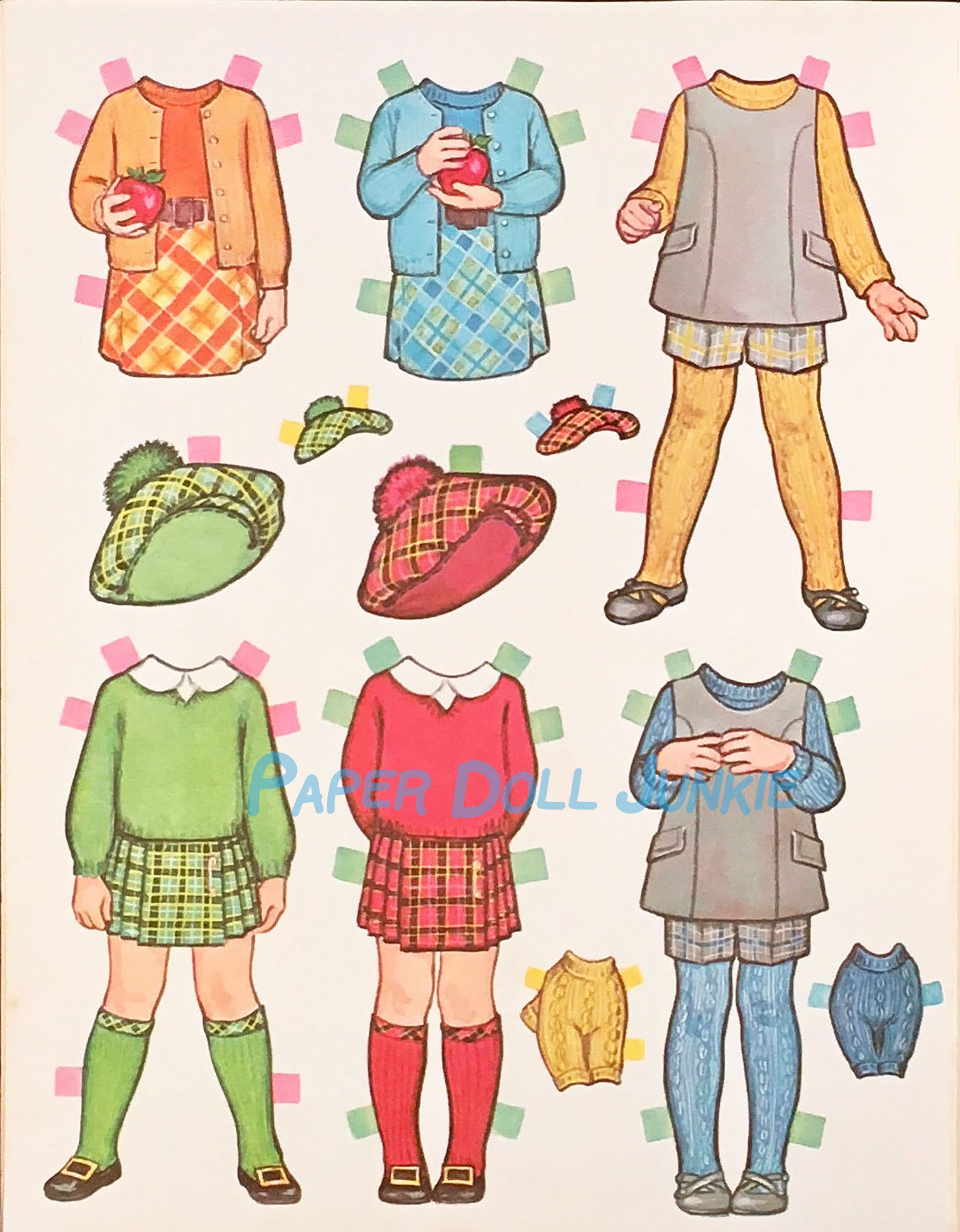 1943 Vintage Paper Dolls - Tina and Trudy Paper Dolls