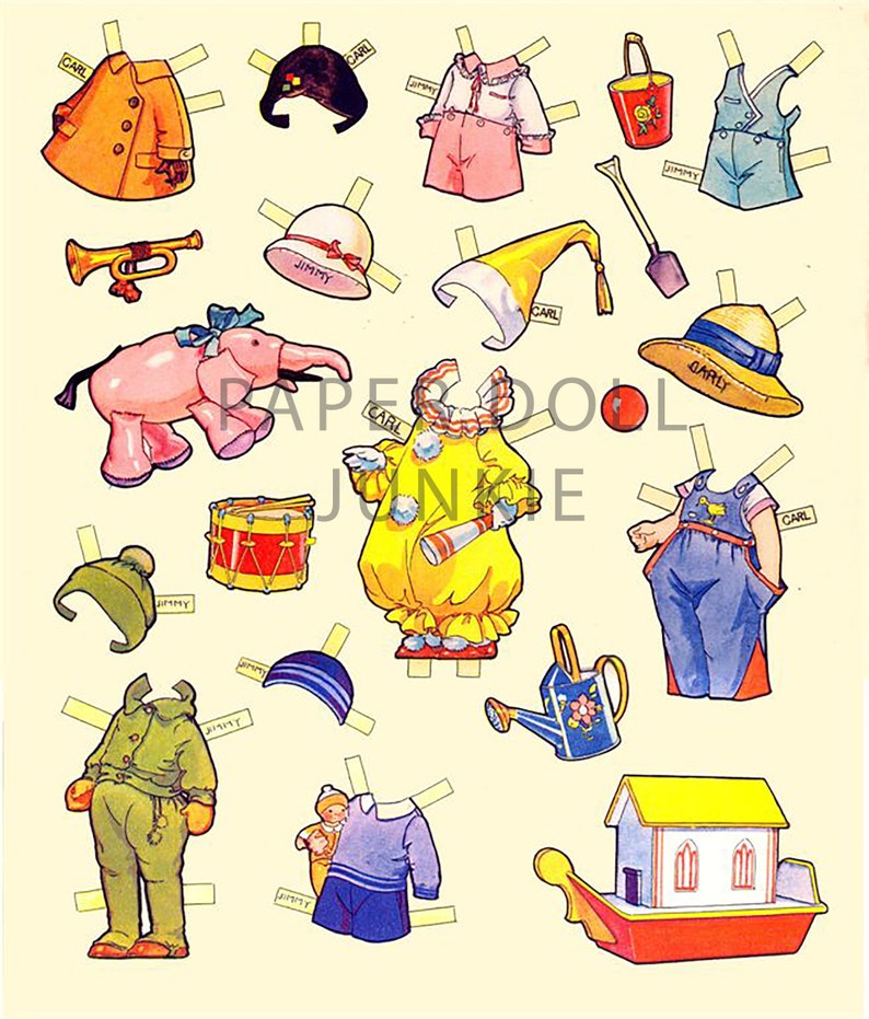 Huge Set of Paper Dolls Vintage Paper Dolls Instant Etsy