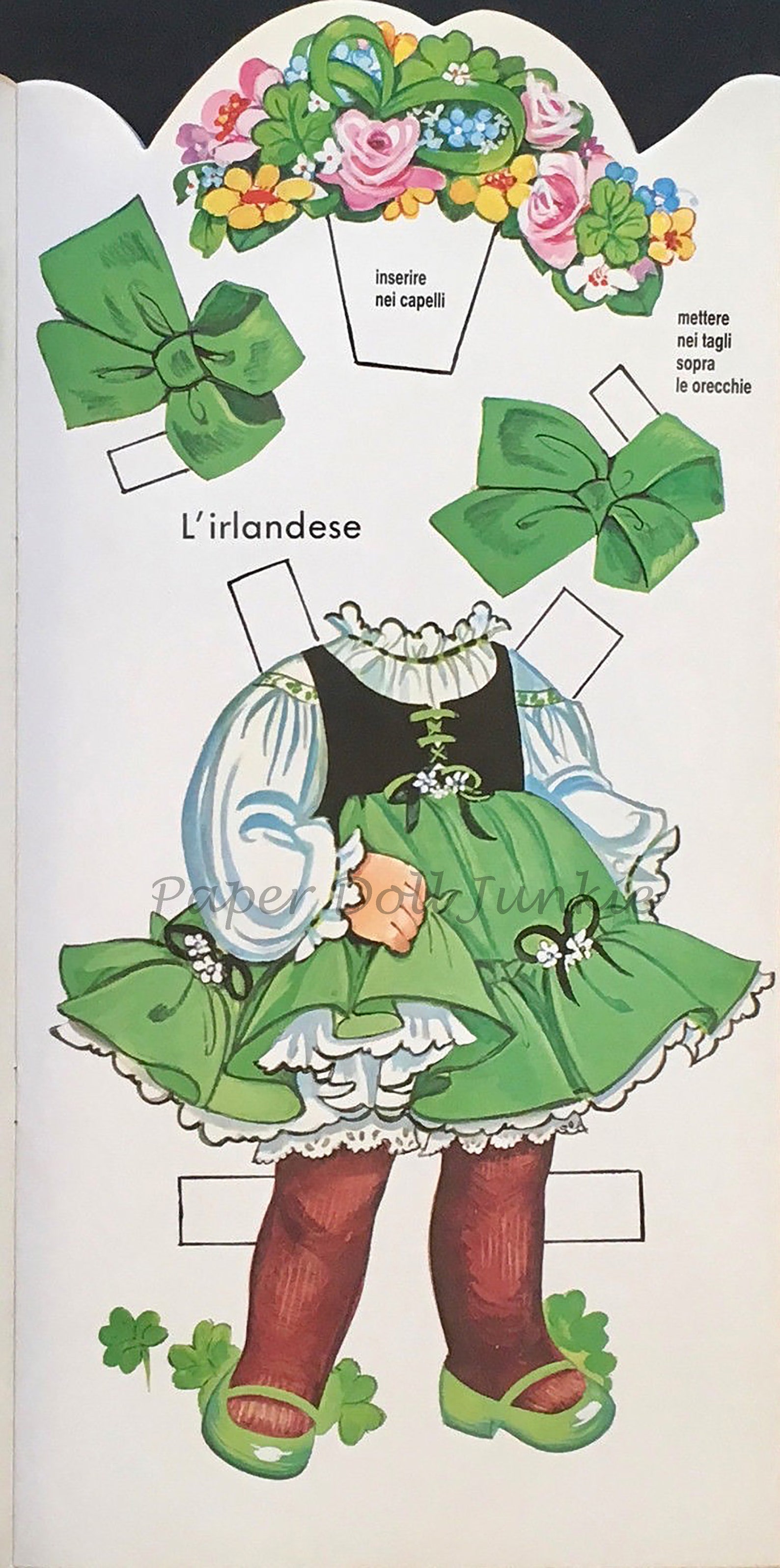 Vintage Paper Doll, Italian Paper Doll Printable PDF JPG Lucia Gets ...
