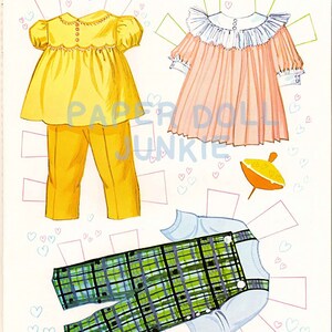 Vintage Paper Doll - Baby First Step - 1965 Paper Doll - Instant Download Printable PDF and JPEG files - Doll Clip Art image 7