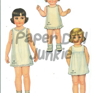 Huge Printable Set of 25 Vintage Paper Dolls and Clothes Queen Holden Digital Download 1940s Tons of Paper Doll Clothes Crafting Ephemera