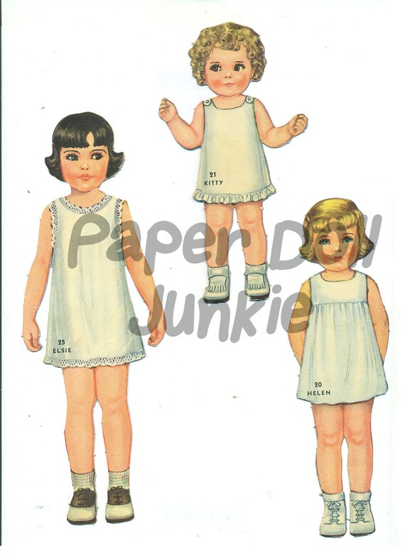 Significant Printable Established of 25 Basic Paper Dolls and Garments photograph about Printable Vintage Paper Dolls called Large Printable Preset of 25 Common Paper Dolls and Outfits