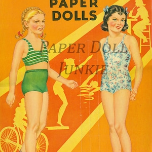 PDF PRINTABLE, Instant Download School Girl Paper Doll Set Vintage ...