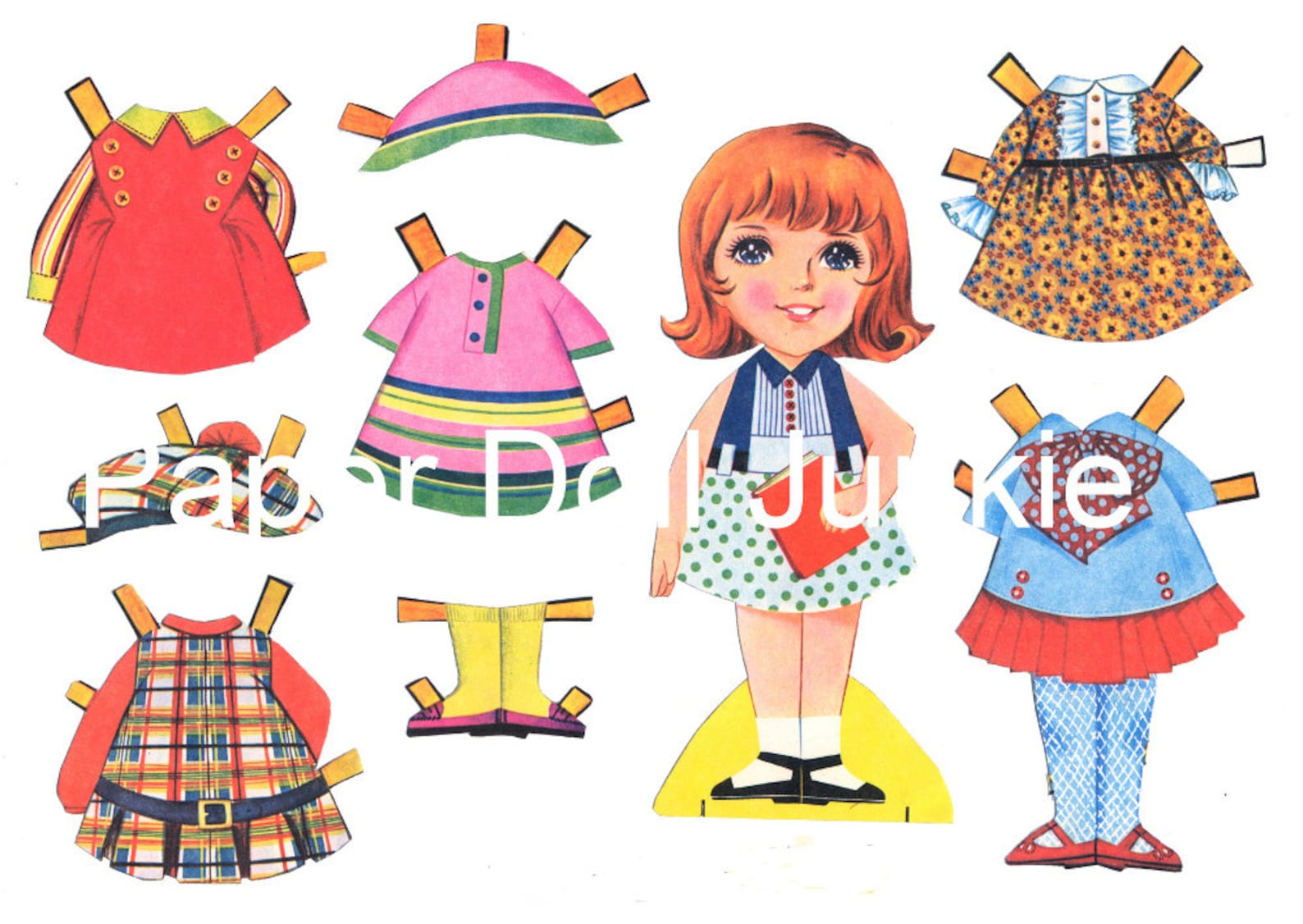 Digital Paper Doll Etsy