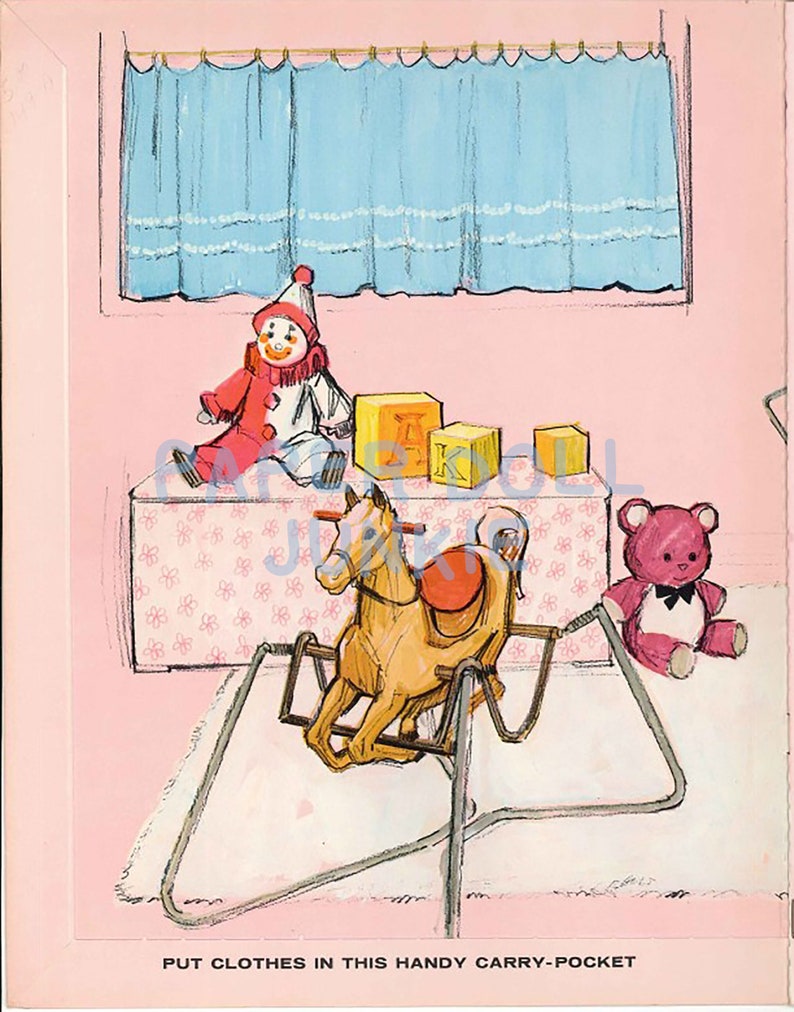 Vintage Paper Doll - Baby First Step - 1965 Paper Doll - Instant Download Printable PDF and JPEG files - Doll Clip Art image 4