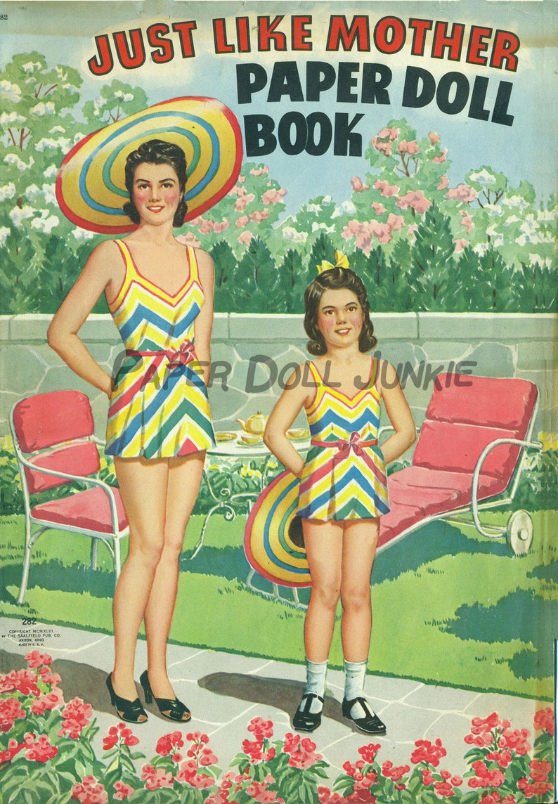 Vintage Paper Dolls, 1940s Paper Dolls Printable Paper Dolls Etsy
