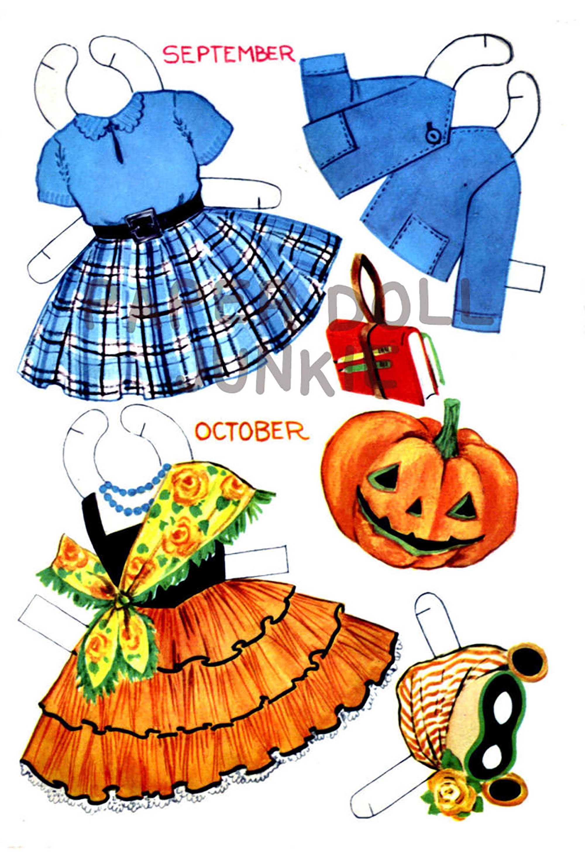 1960s Vintage Paper Doll Instant Download Paper Doll PDF Printable