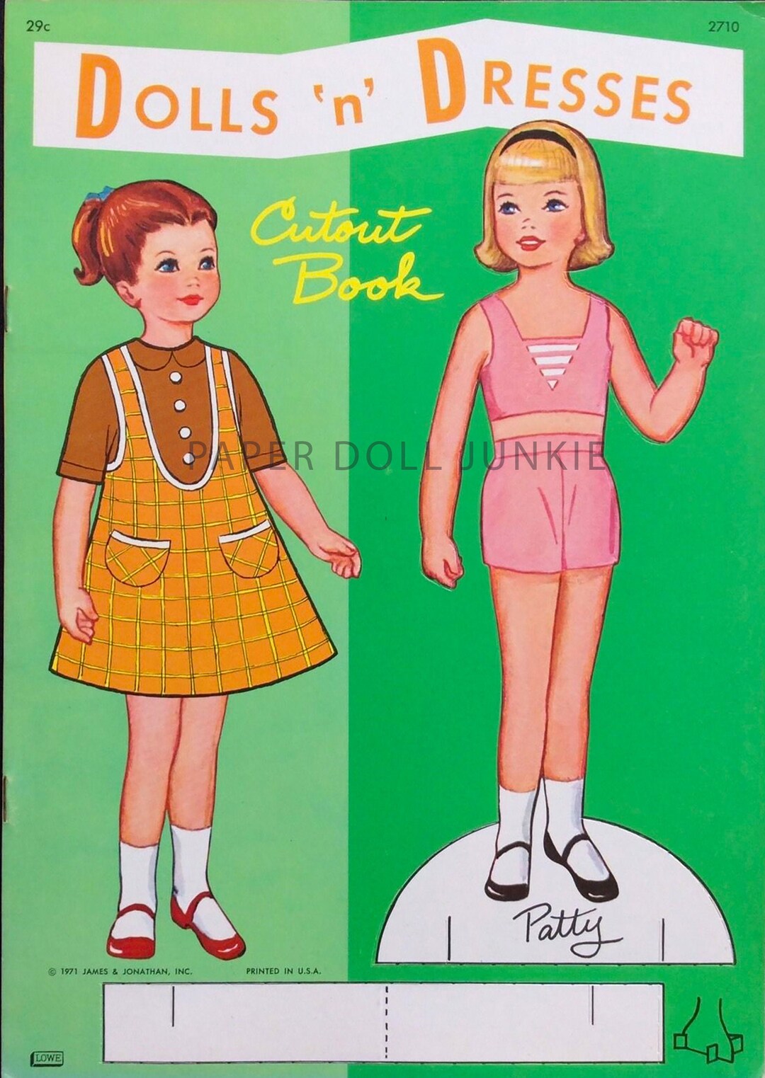 Vintage Paper Dolls Dolls N Dresses Little Girls Clip Art Paper Dolls
