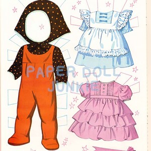 Vintage Paper Doll - Baby First Step - 1965 Paper Doll - Instant Download Printable PDF and JPEG files - Doll Clip Art image 6
