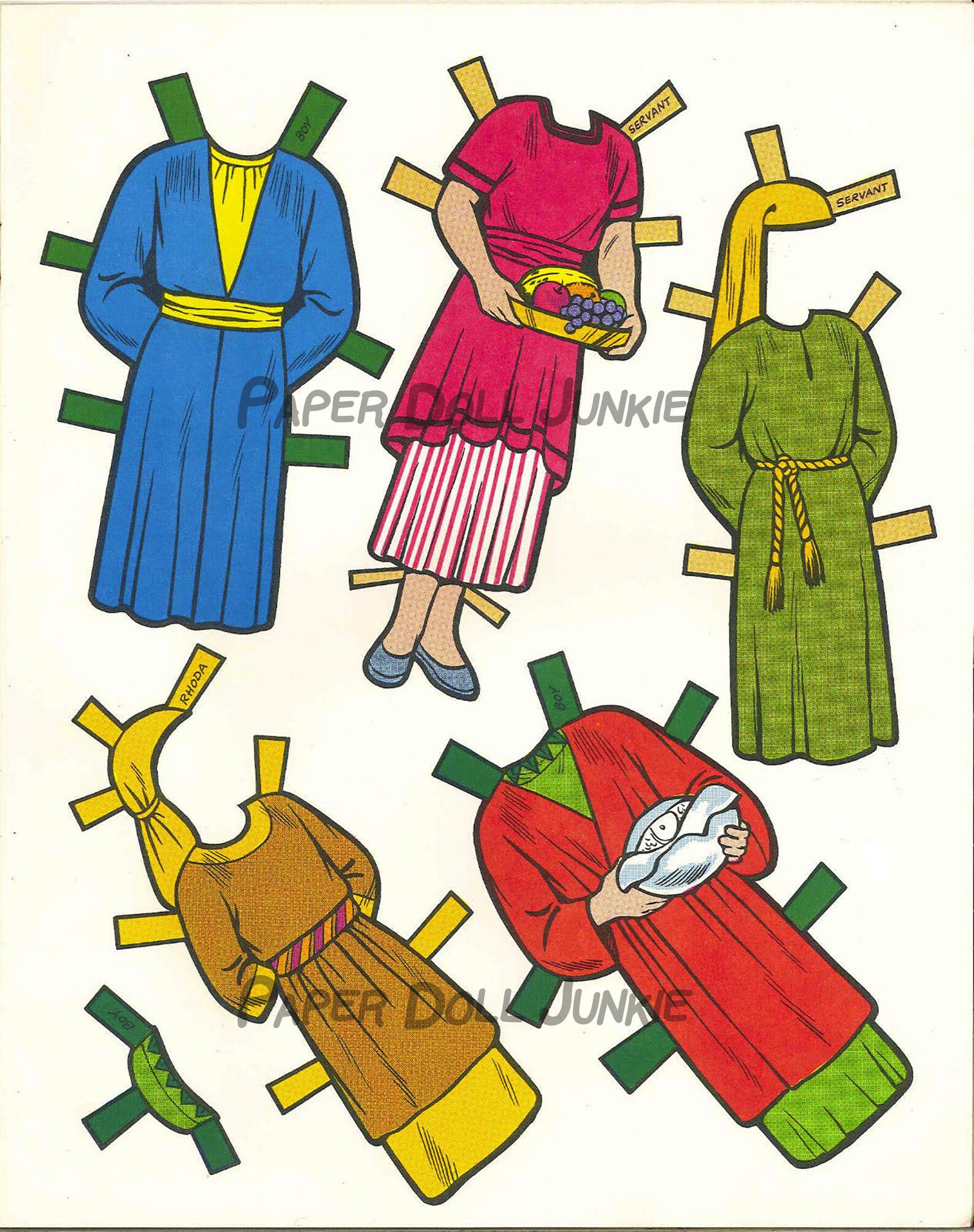 Bible Children Paper Dolls Vintage Paper Doll Printables | Etsy