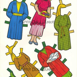 Bible Children Paper Dolls, Vintage Paper Doll Printables - Etsy