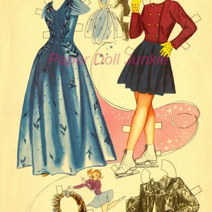 Vintage Paper Dolls - Instant Download - Merry Mermaids 1948 Paper Dolls - PDF Printable and 300 DPI JPEG Files Digital Retro Paper Dolls image 3