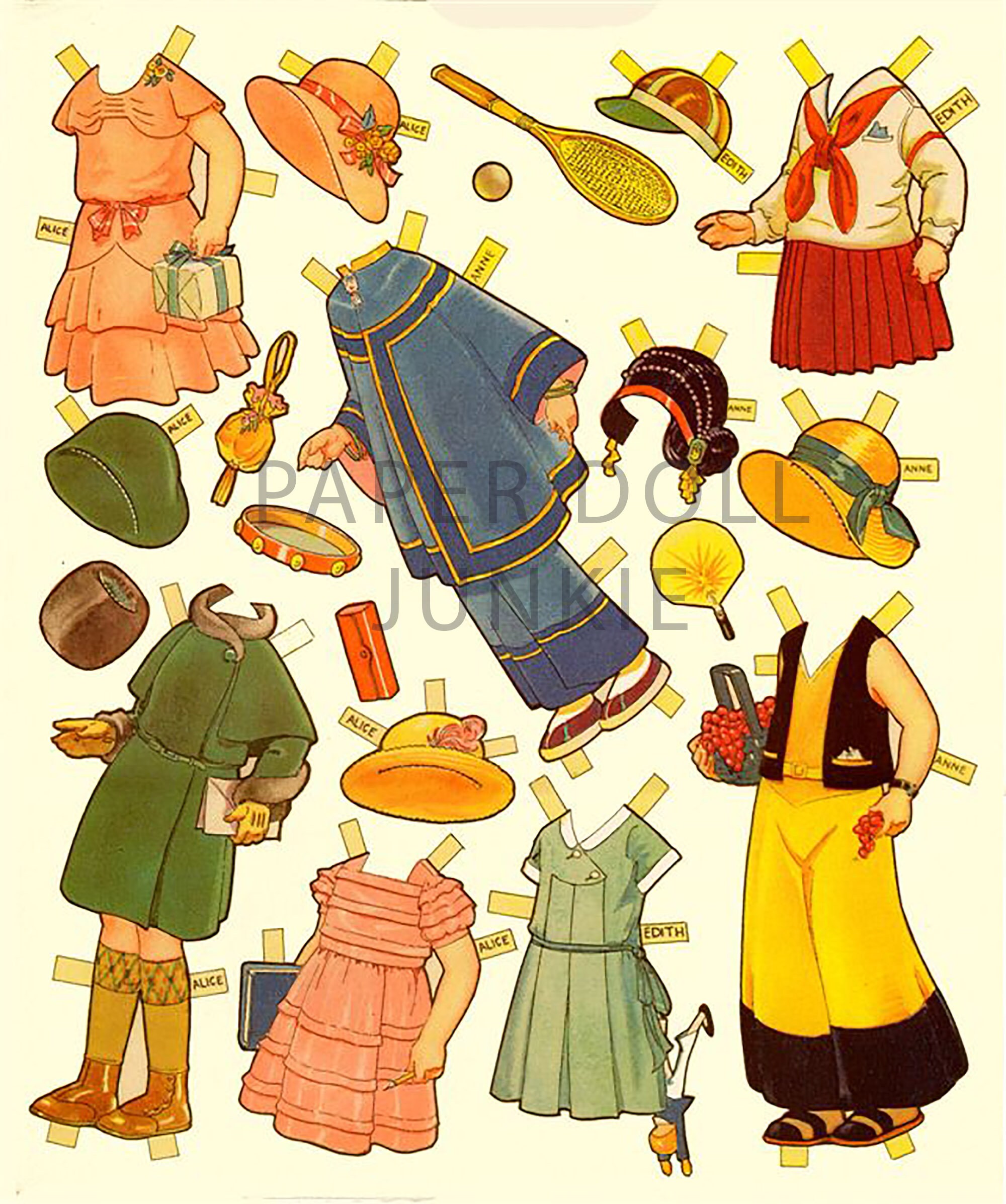 Huge set of paper dolls Vintage Paper Dolls Instant | Etsy