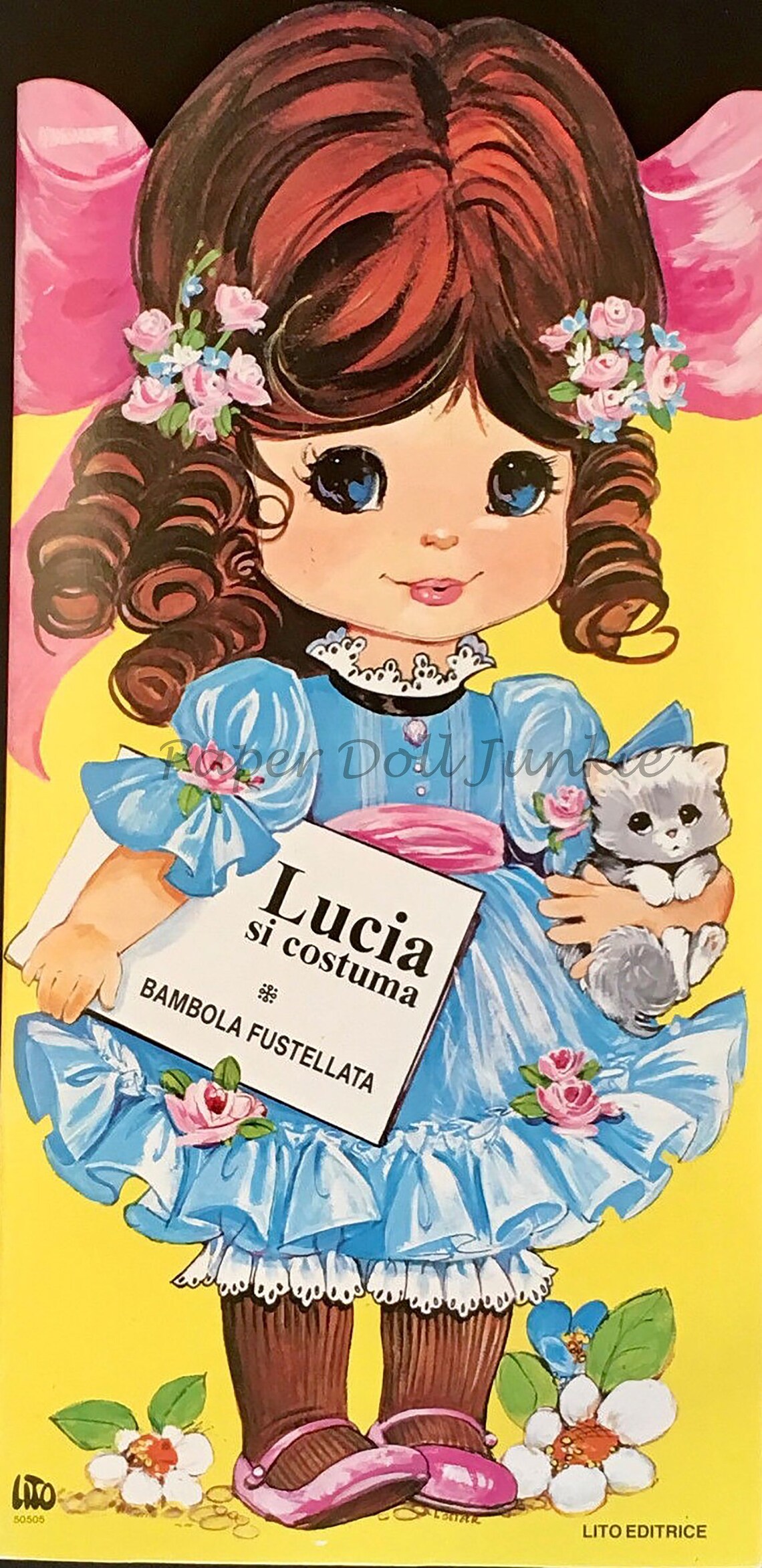 Vintage Paper Doll Italian Paper Doll Printable PDF JPG Lucia Etsy