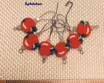 Stitch markers set of 3 "Apples"