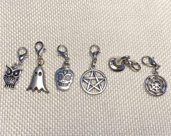 Myth - Goth - Spooky - set of 6 - stitch markers