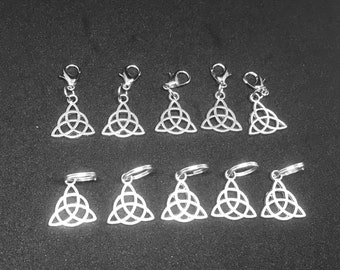 Triqueta - set of 5 - stitch markers - three designs