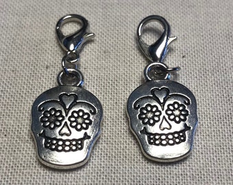 Sugar Skull - Dia de los Muertes - Set of 5 - Stitch Markers
