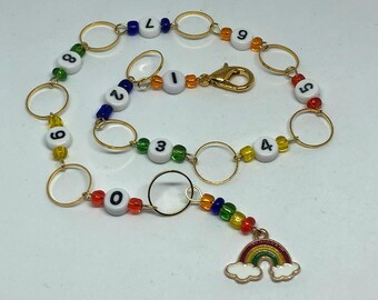 Row counter "Rainbow", counting chain for knitting, crocheting
