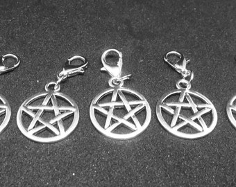 Pentagram - set of 5 - stitch markers - three designs
