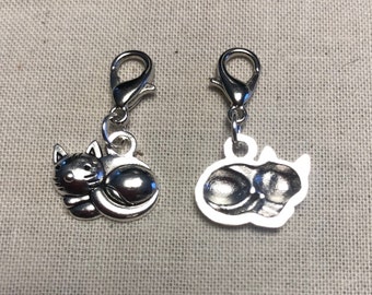 Kitten, lying - set of 5 - stitch markers