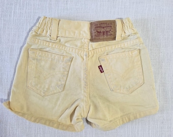 Vintage Levi's Butter Yellow Jean Shorts 3t