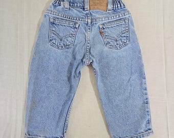 Vintage Levi's 566 Fit Jeans Orange Tab 18 months