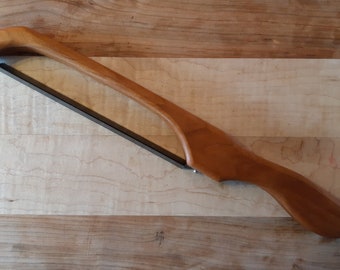 CHERRY BREAD KNIFE, wood Wooden Bread Knife, Fiddle Bow Bread Knife, Wood Bread Knife, baking bread, flour, mothers day gift,bread recipe