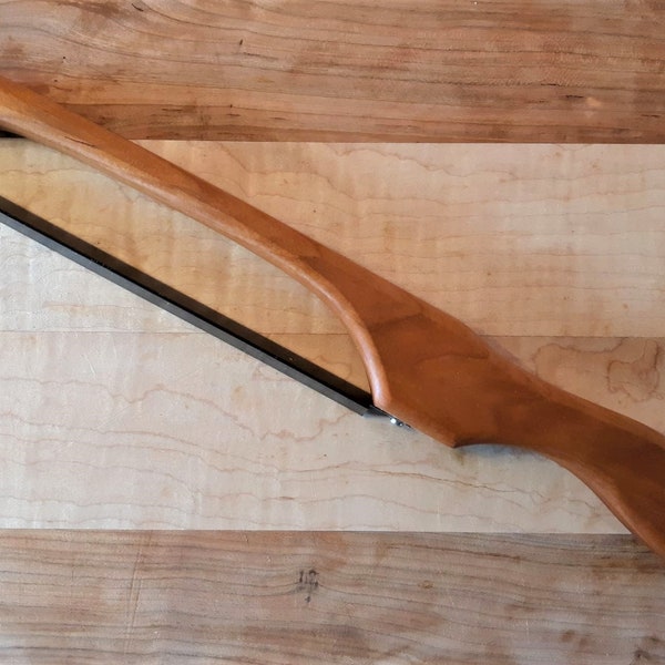 BREAD KNIFE CHERRY wood Wooden Bread Knife, Fiddle Bow Bread Knife, Wood Bread Knife sourdough baking bread flour cooking gift plant based