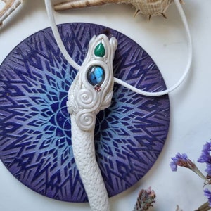 Healing wand necklace, wearable wand, crystal wand, crystal pendent