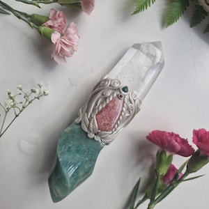 Varita de curación de cristal, varita de curación, varita, herramientas de curación