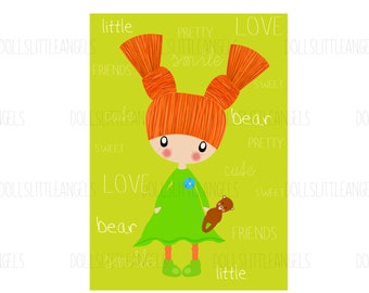 Digital Card, Instant Download, Cute Card, Girls Card, Funny Birthday Card, Printable Card, Greeting Card, Digital Download, Cute Dolls