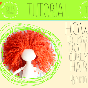 How to Make Doll  Hair, Rag Doll Hair Yarn Making, Make Your Own Doll, DIY Hair Doll, PDF Tutorial