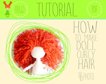 How to Make Doll  Hair, Rag Doll Hair Yarn Making, Make Your Own Doll, DIY Hair Doll, PDF Tutorial