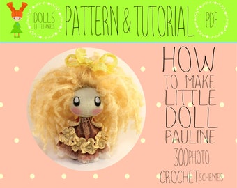 How to Make Little Doll, Sewing Pattern, Cloth Doll Making, DIY Tutorial, Pattern Body Textile Doll, Cloth Doll 11 cm/4.3", PDF Tutorial
