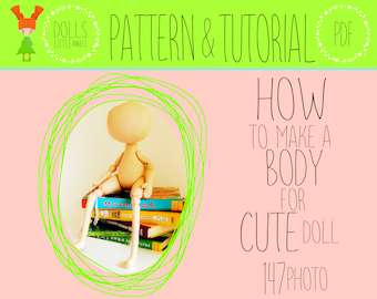 PDF Cloth Doll Pattern, Doll Making, Doll Body, Doll Sewing Pattern, DIY Textile Doll, Rag Doll Pattern, Soft Doll Pattern