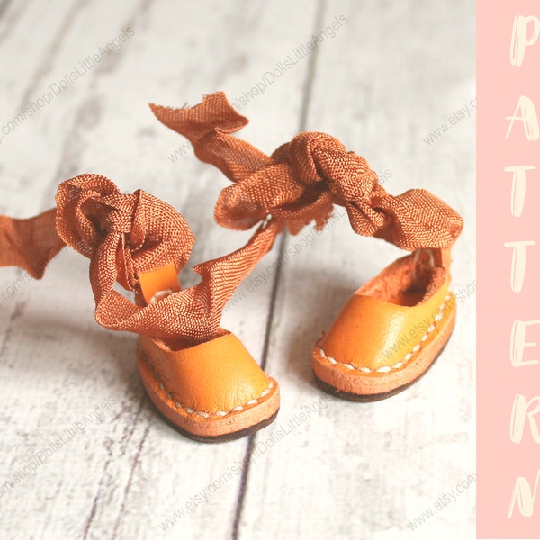 PDF Pattern and Tutorial Leather Shoes  for Blythe Dolls 30cm/12", Handmade Boots for Dolls, Outfit for Blythe, DIY, How to Make Shoes