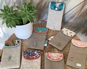 Linen and cotton glasses case