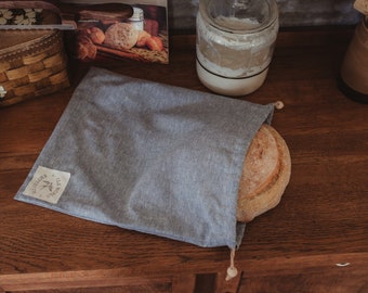 Sourdough Bread Bag- Linen bread bag- linen bag- bread bag