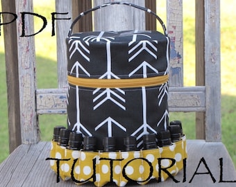 PDF Pattern for Essential Oil Diffuser Case/ PDF Tutorial for Essential Oil Diffuser Bag