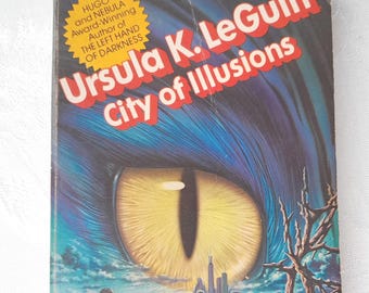 Ursula K LeGuin, City of Illusions, 1st Edition Paperback 1967, Sci Fi Illustration on Cover, scroll down for full description