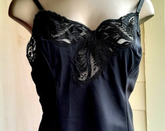 Black Camisole by Wonder Maid from B. Altman Size 38 with ILGWU Tag -scroll down for item description