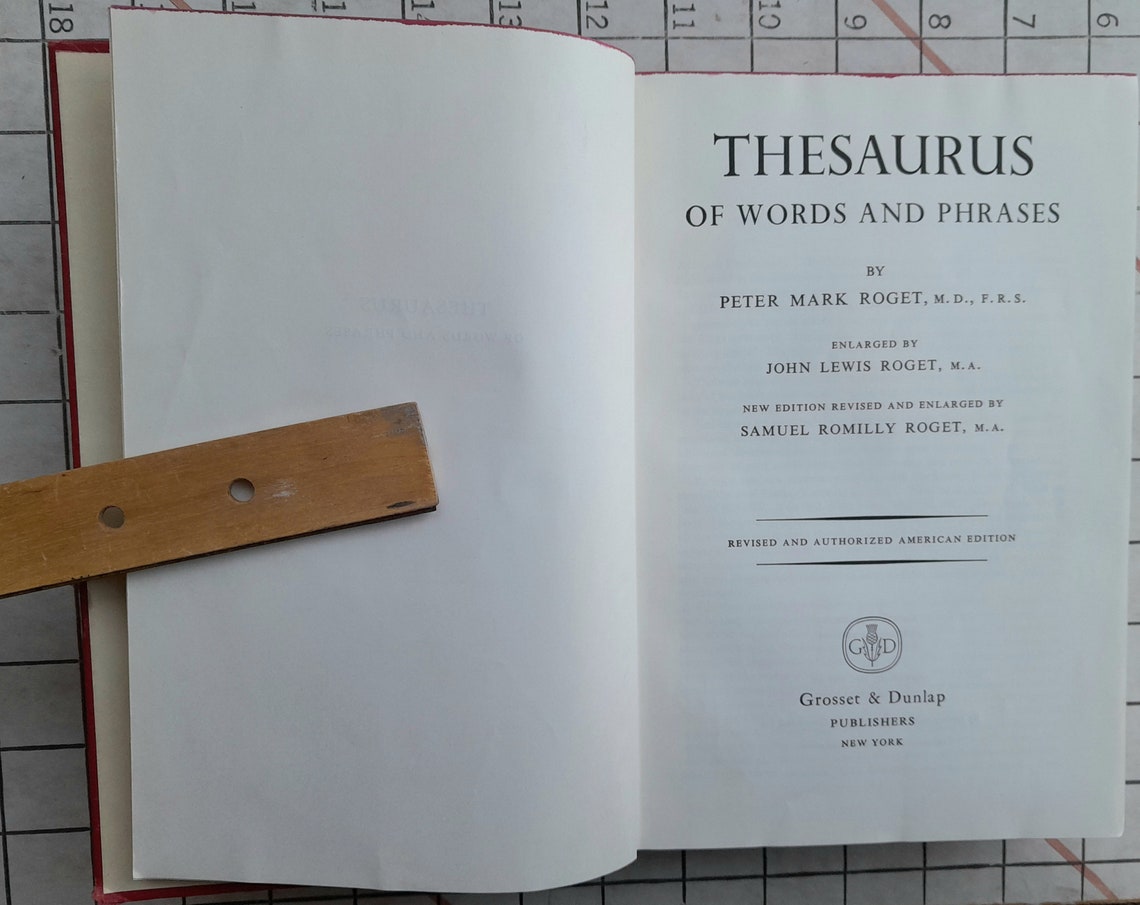 Roget's Thesaurus of Words and Phrases 1947 Hard Cover Etsy