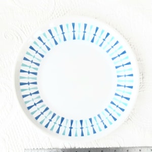 Paul McCobb Dinner or Luncheon Plate,  9 inches,  Blue on White,  Contempri Eclipse,  Mid Century -scroll down for full description